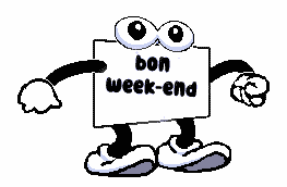 Gif bon week-end pancarte